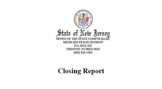 Photo: NJ state Seal, Closing Report 
